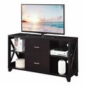 Convenience Concepts 55 in. Oxford Deluxe 2 Drawer TV Stand with Shelves for TVs Up HI3364309